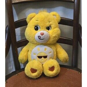Care Bears Funshine Bear Yellow Plush Bear Belly Badge Sunglasses